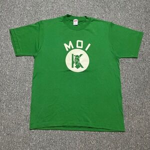 Vintage 80s Kamehameha Soffe Shirts Green T Shirt MOI Mens Size L Made in USA